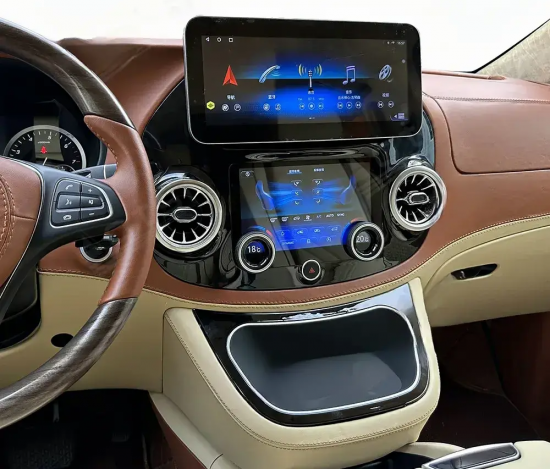 12,3" Android 14 Dual-Screen Multimedia-System für Mercedes Vito (2016–2024) – Kabelloses CarPlay, GPS – Ansicht 3